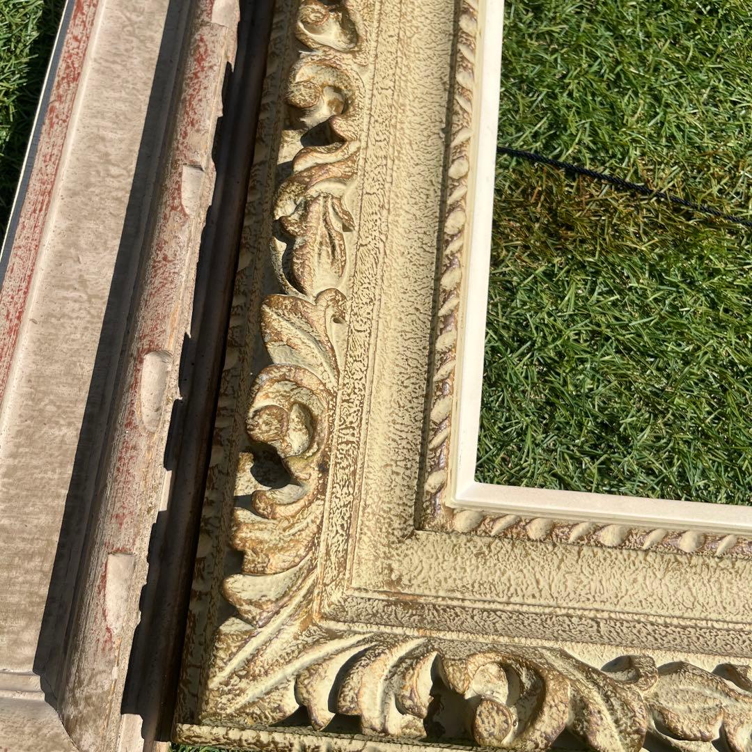 ヴィンテージ大きな装飾木製額縁セット