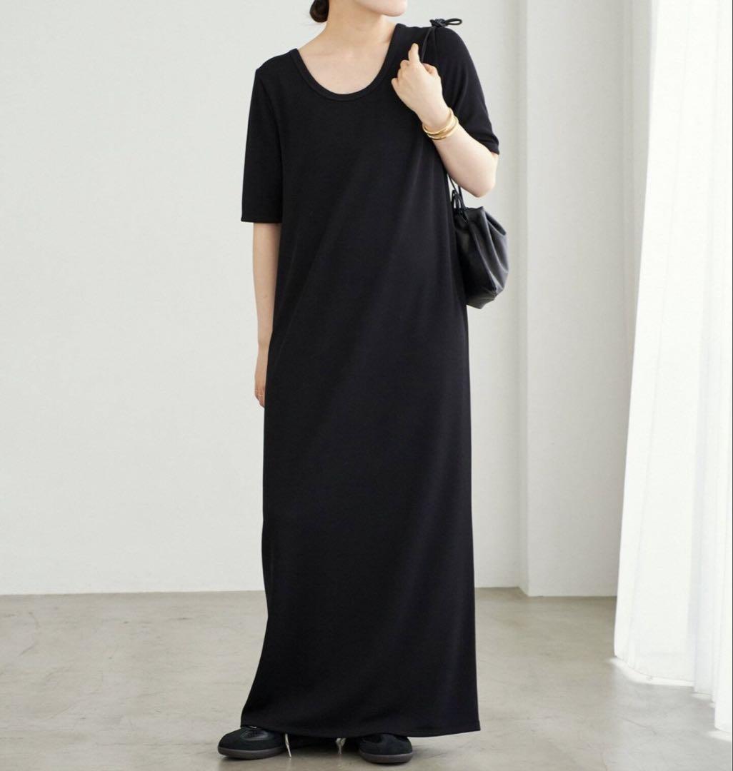 plage☆Ribハーフスリーブワンピース ブラック36 正規品 完売品