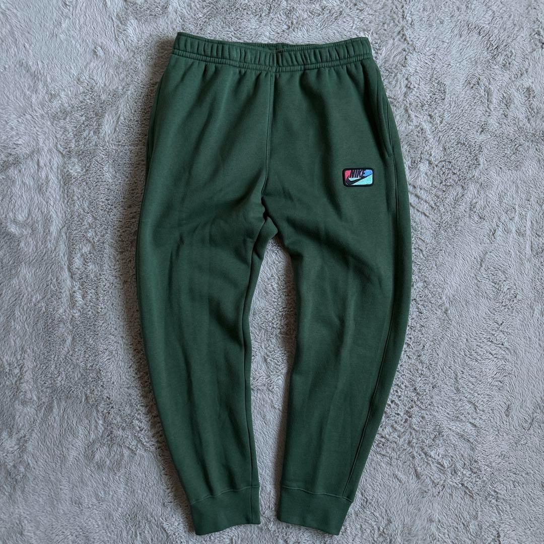 新品 NIKE ナイキ ワンポイントロゴ グリーン セットアップ Lサイズ