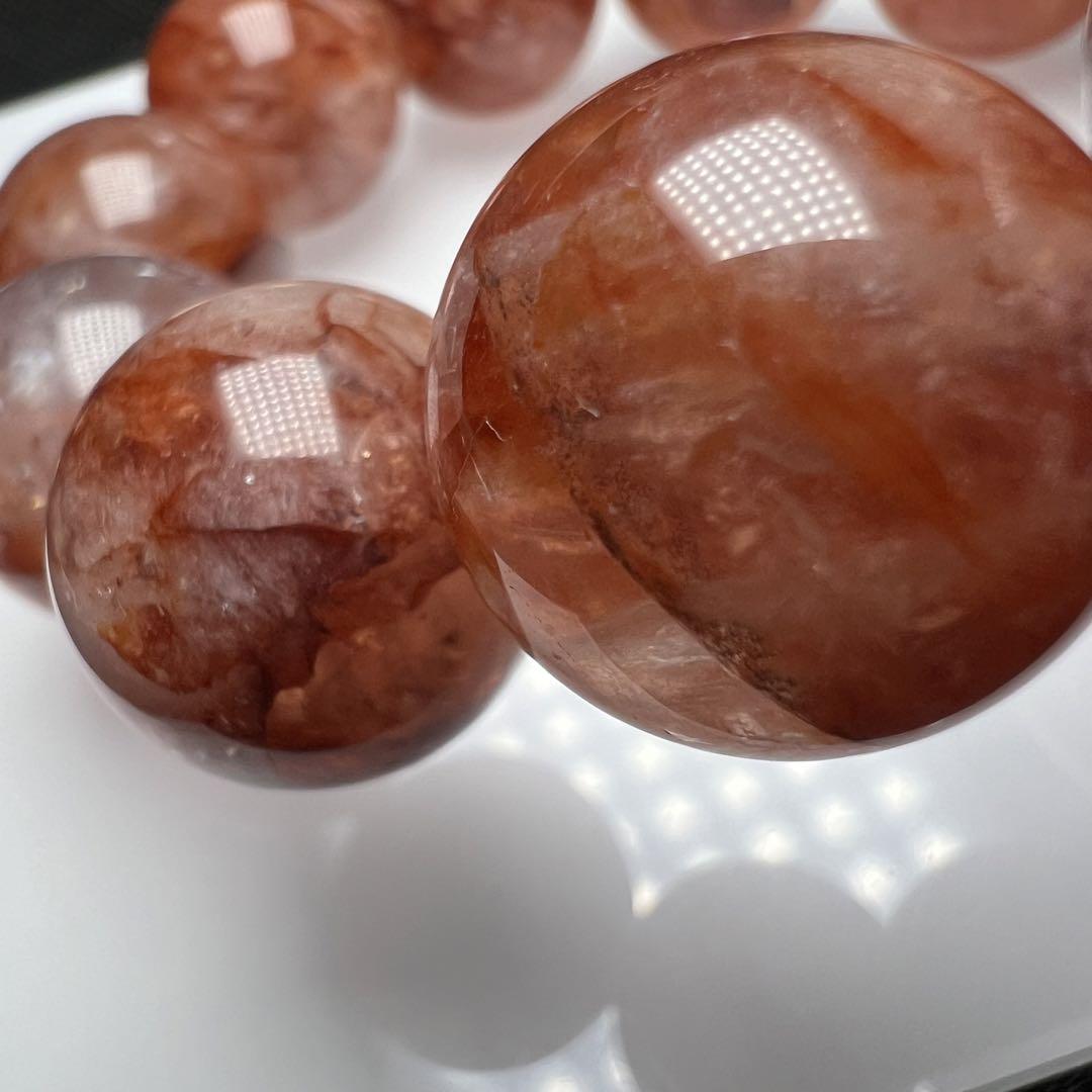 【身に付けるお守り】マニカラン産 ライモナイト入りヒマラヤ水晶 ブレスレット ② 高品質]マニカラン産ヒマラヤ水晶ブレスレット（約12.5mm玉/ライ
