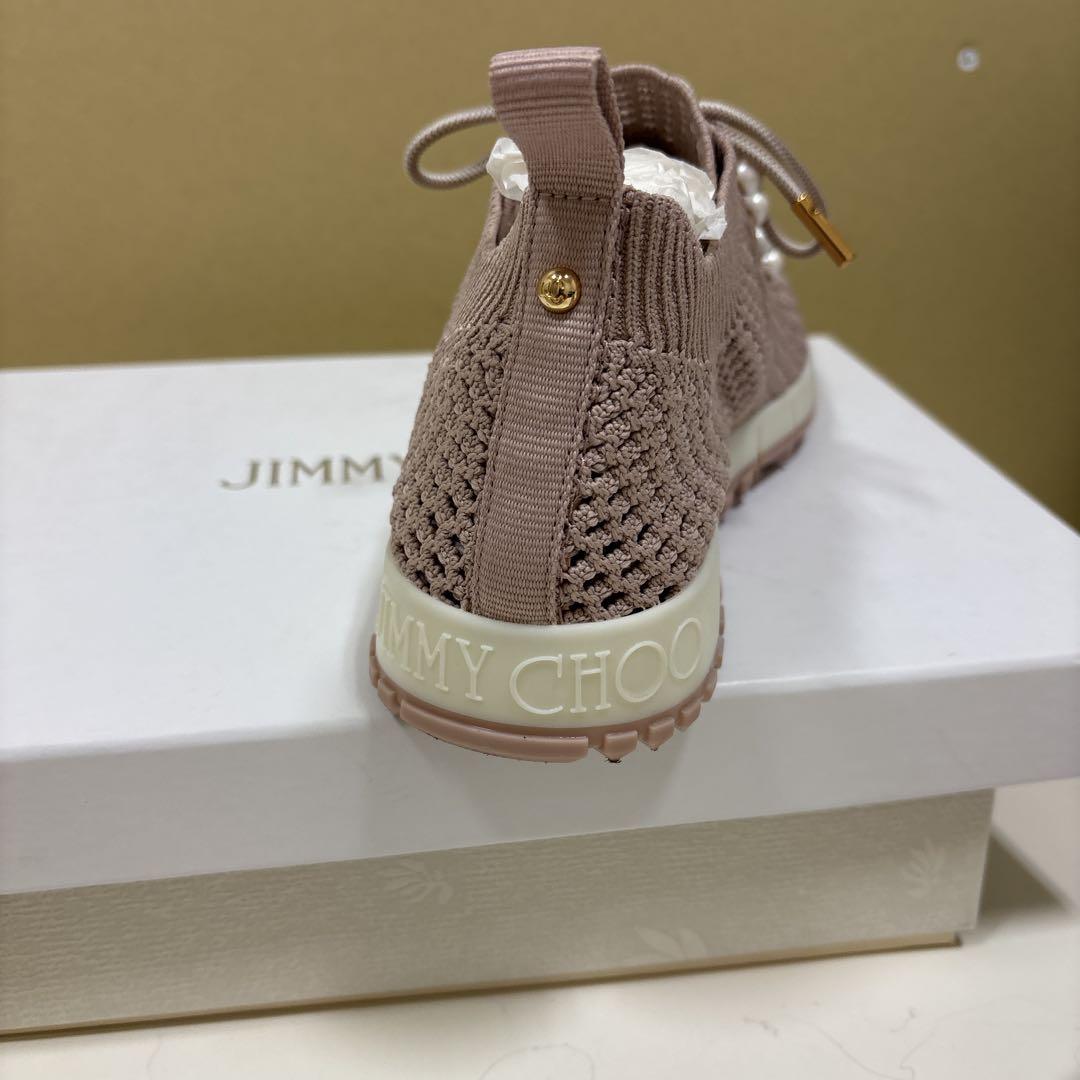 【未使用に近い】 JIMMY CHOO（ジミーチュウ） パール装飾 スニーカー 未使用に近い】 JIMMY CHOO（ジミーチュウ） パール装飾
