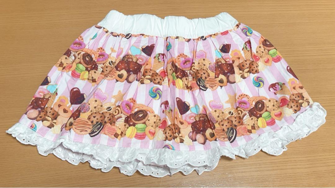 ハンドメイド 美香嬢様 スイーツ柄 エプロン付き スカパン 新品未使用
