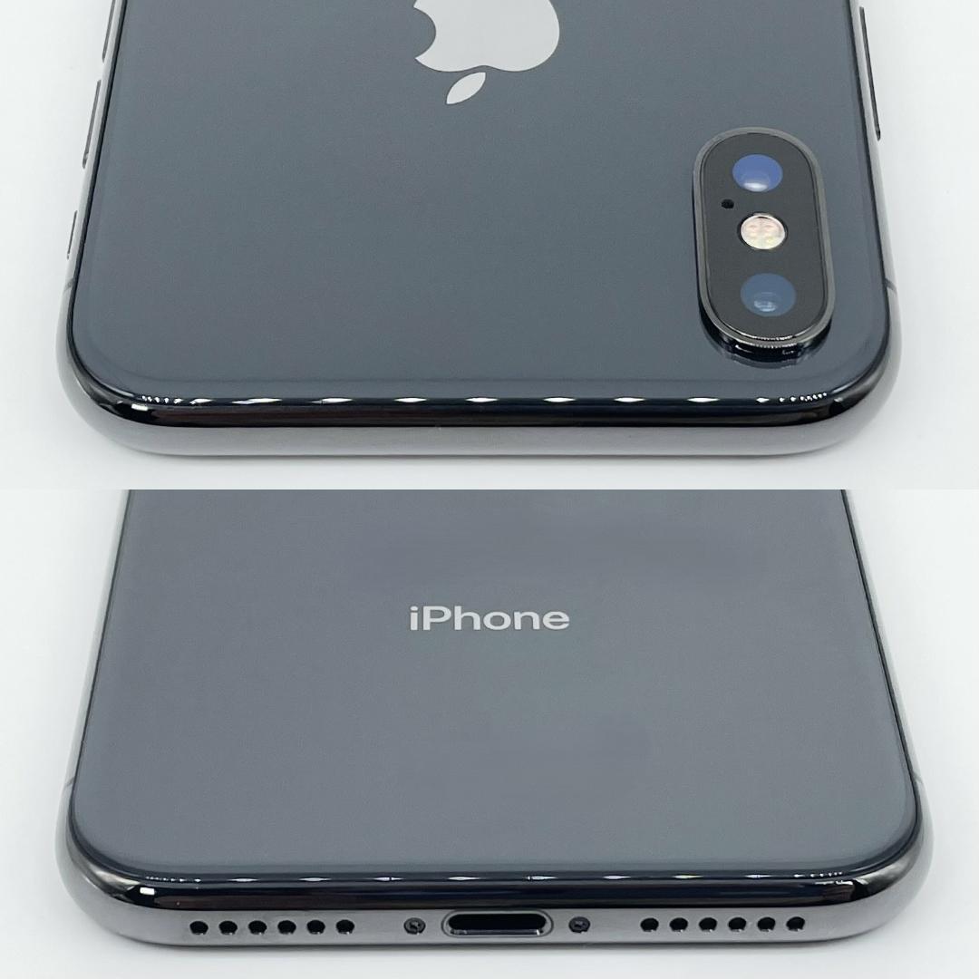 即配【美品】SIMフリー iPhone X 256GB 最大容量100％ ★
