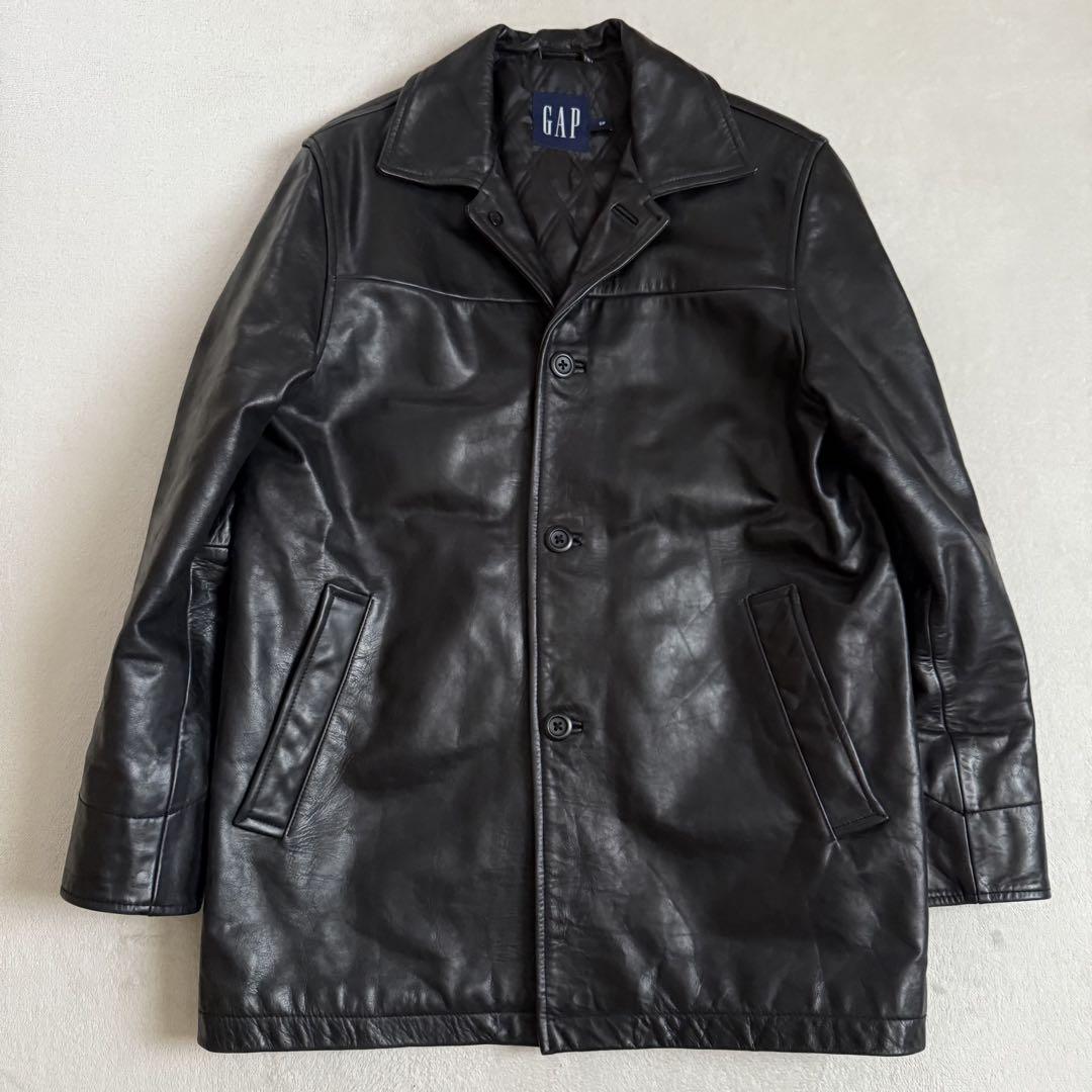 GAP ブラック カーコート sサイズ GAP カーコート ブラック 牛革 オールドギャップ S - メルカリ