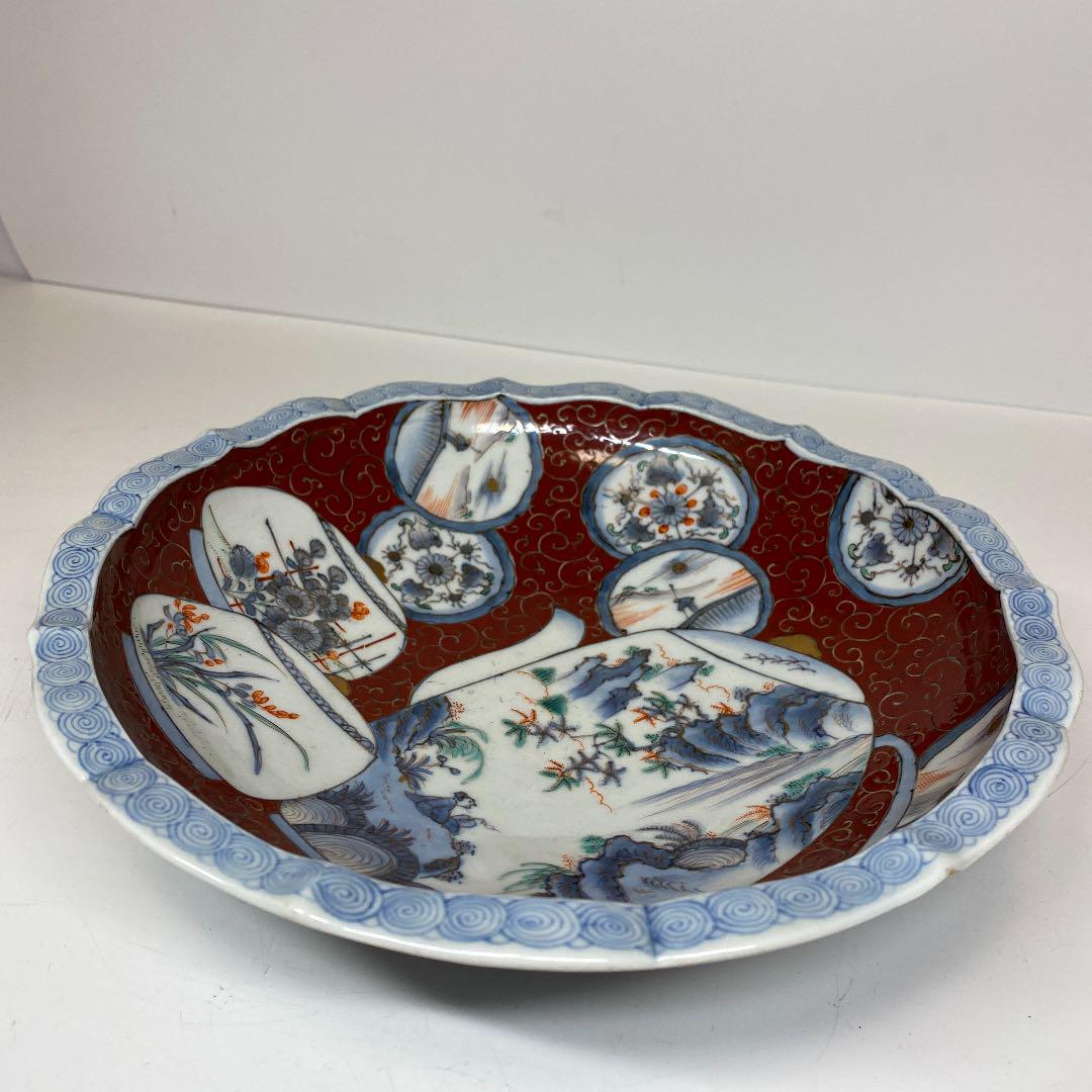 通販再入荷 海鴎さん専用 古伊万里上手染風景図大鉢 直径27cm 西s2-0225③タニチ tPQjZ-m26204722692 お買い得人気