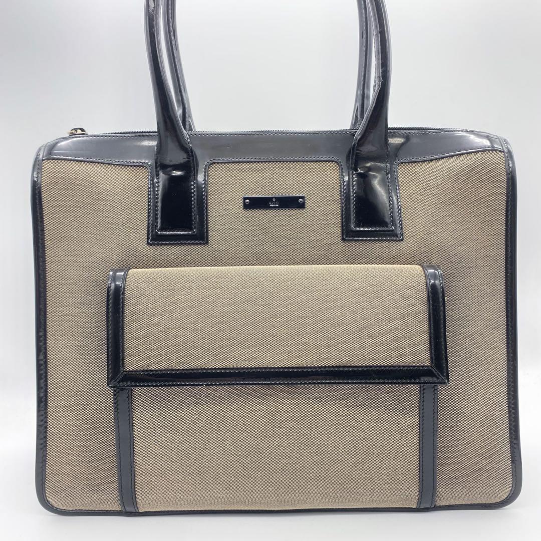 GUCCI グッチ トートバッグ 211976 GGキャンバス/エナメル
