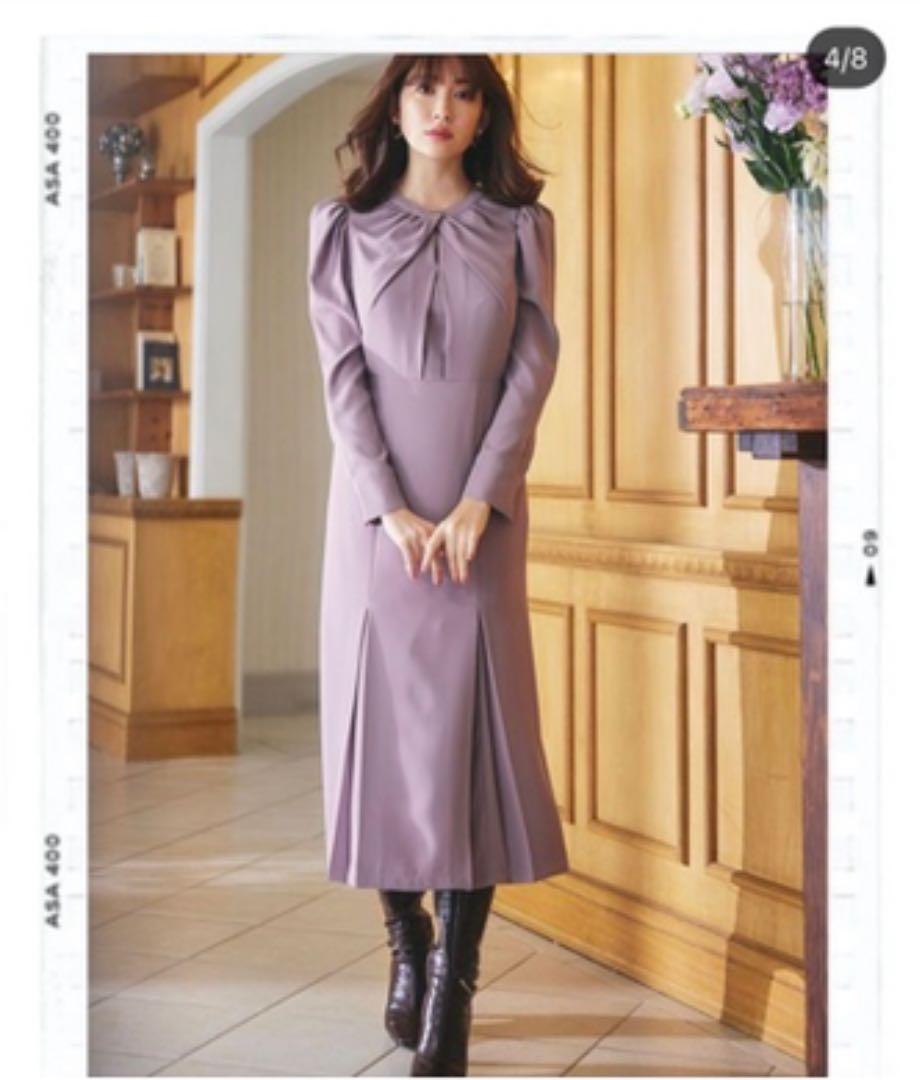 お得本物保証 Her lip to ベージュ2021AW新作ワンピース JOUf2-m26207454965 2022爆買い