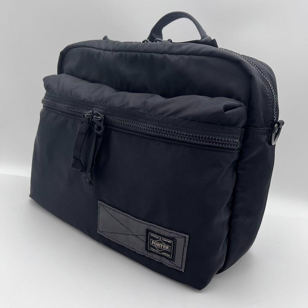 希少 美品 ポーター レイズ 2way ショルダーバッグ 黒 ナイロン 多機能