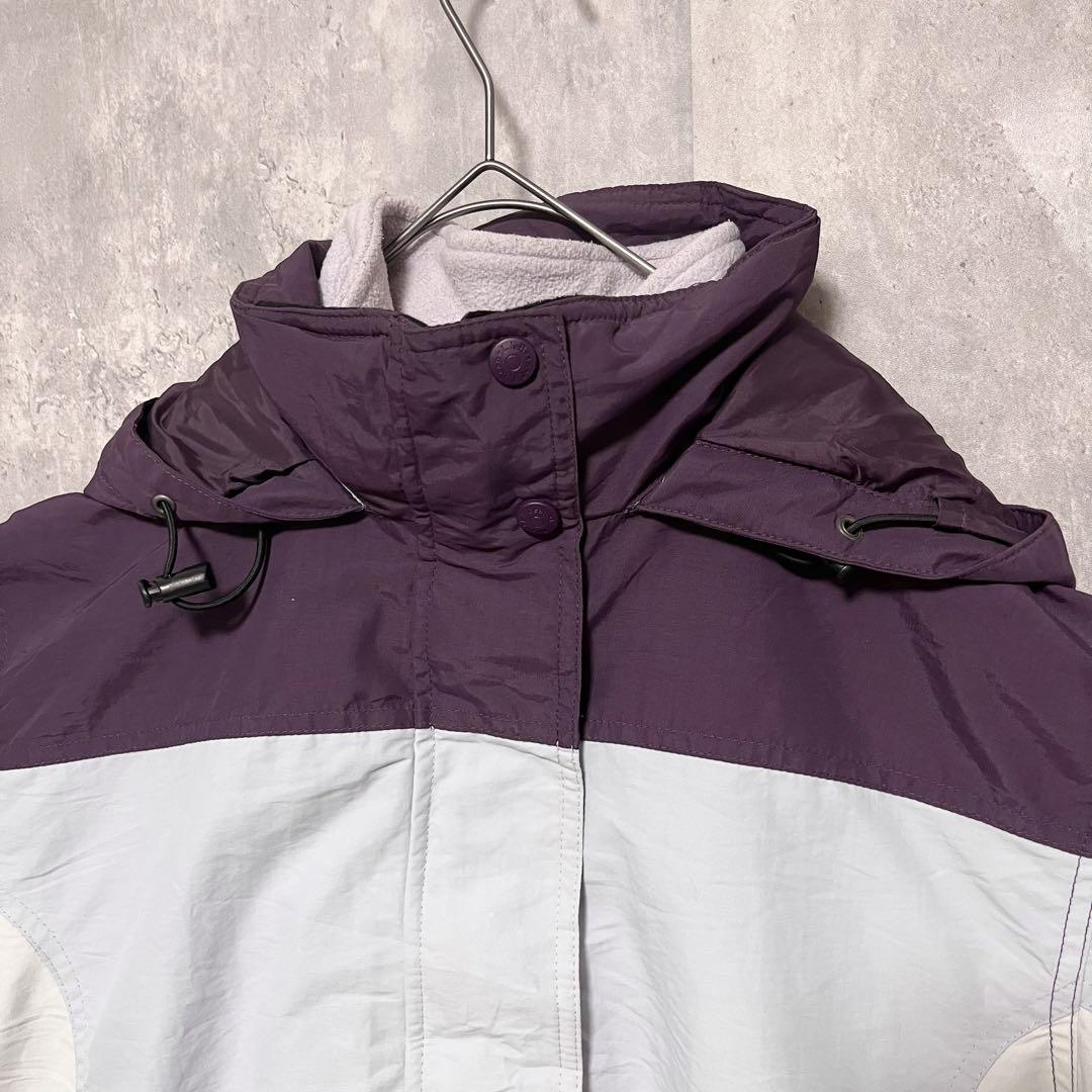 LLBean 短丈 裾ドロスト 2ウェイ マウンテンパーカー フリース  M