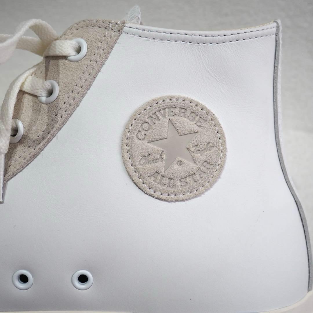 【未使用】コンバース レザーオールスター リフテッドハイ 厚底ソール 30cm