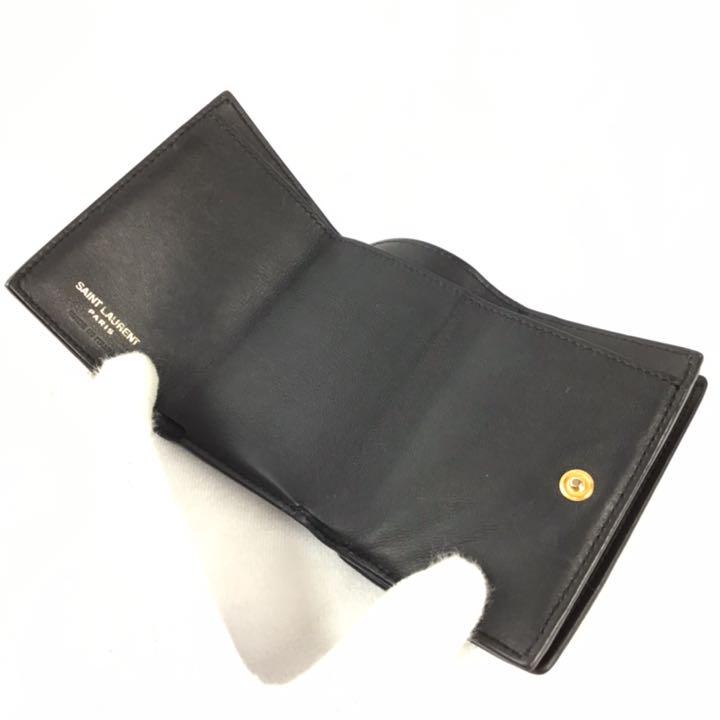 超激安お得 最高峰 三つ折り財布 オリガミ ネイビー OTGrD-m26215852748 SAINT LAURENT PARIS 爆買い低価