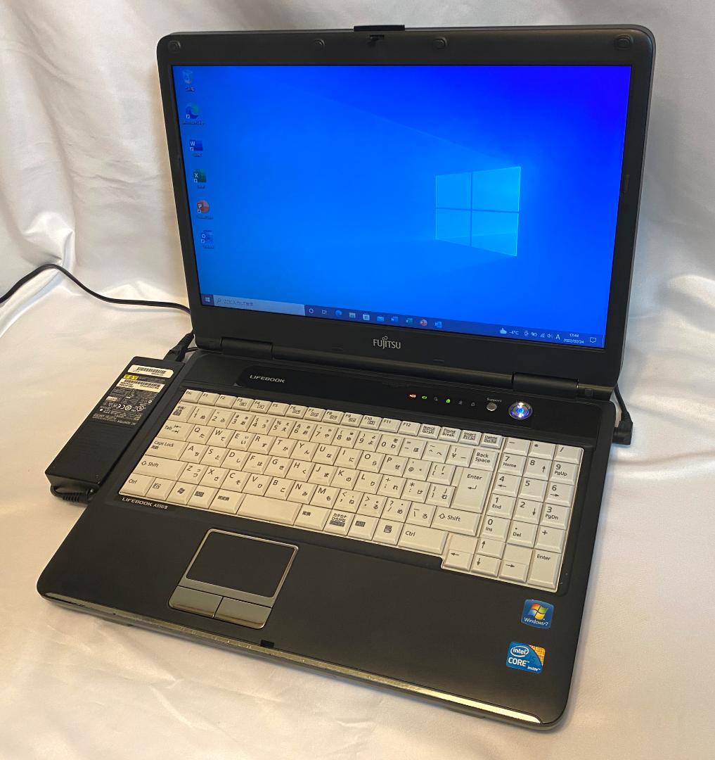 ラッピング無料】富士通 Windows10 Office付 中古 ノートパソコン AH77 クリアランス純正 FUJITSU FMVA77RW AH FMV−LIFEBOOK ノートPC