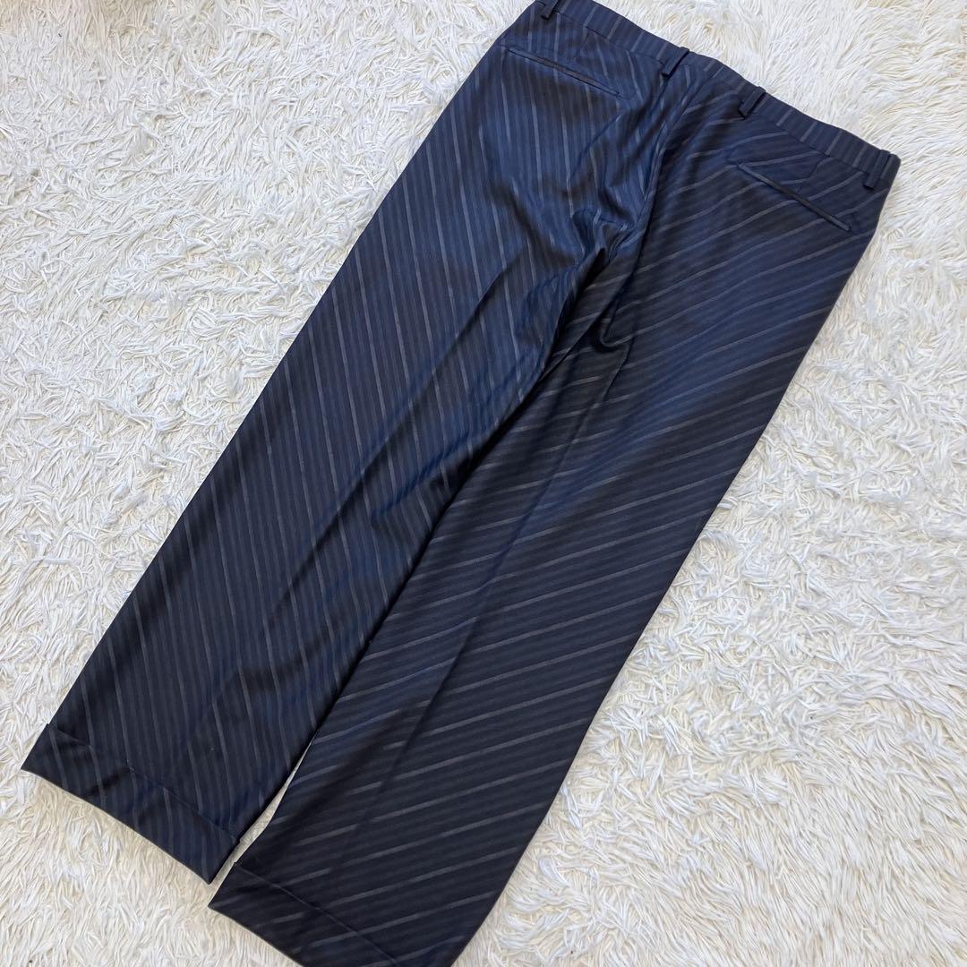 極美品✨エトロ　セットアップスーツ　ペイズリー　52 シルク　ストライプ