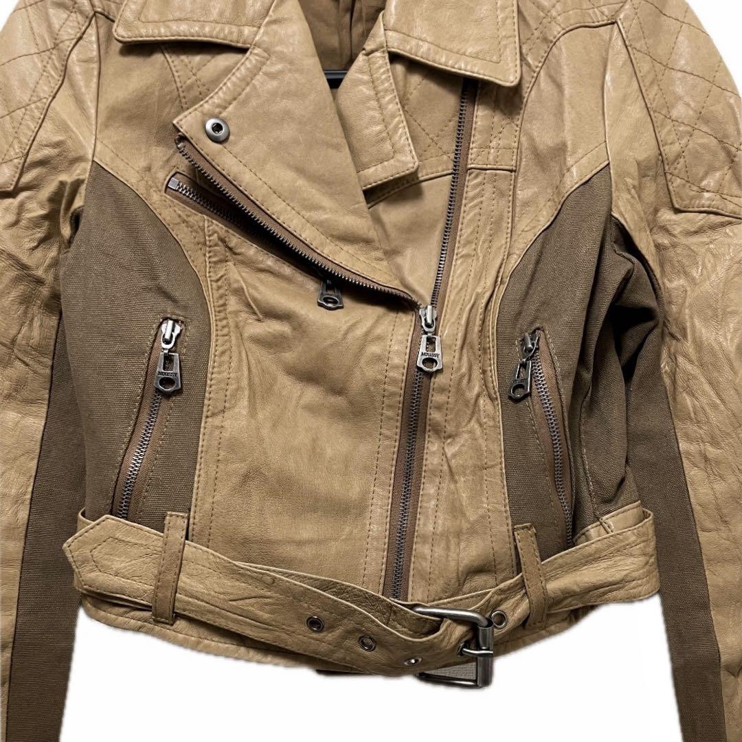 moussyレザージャケット MOUSSY（マウジー） 本格レザー ショート丈 ライダース