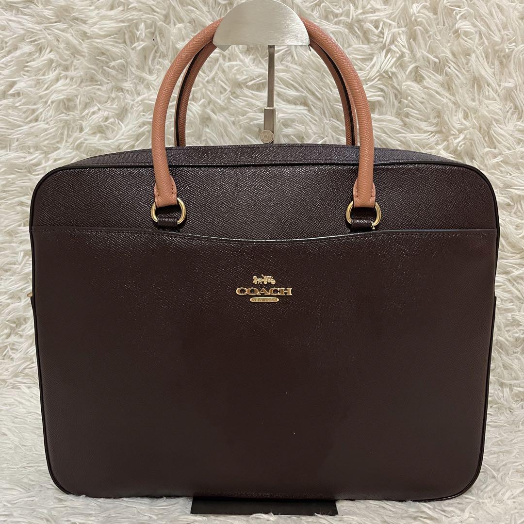 【日本未発売】COACH ビジネスバッグ　ブリーフケース　2way レザー