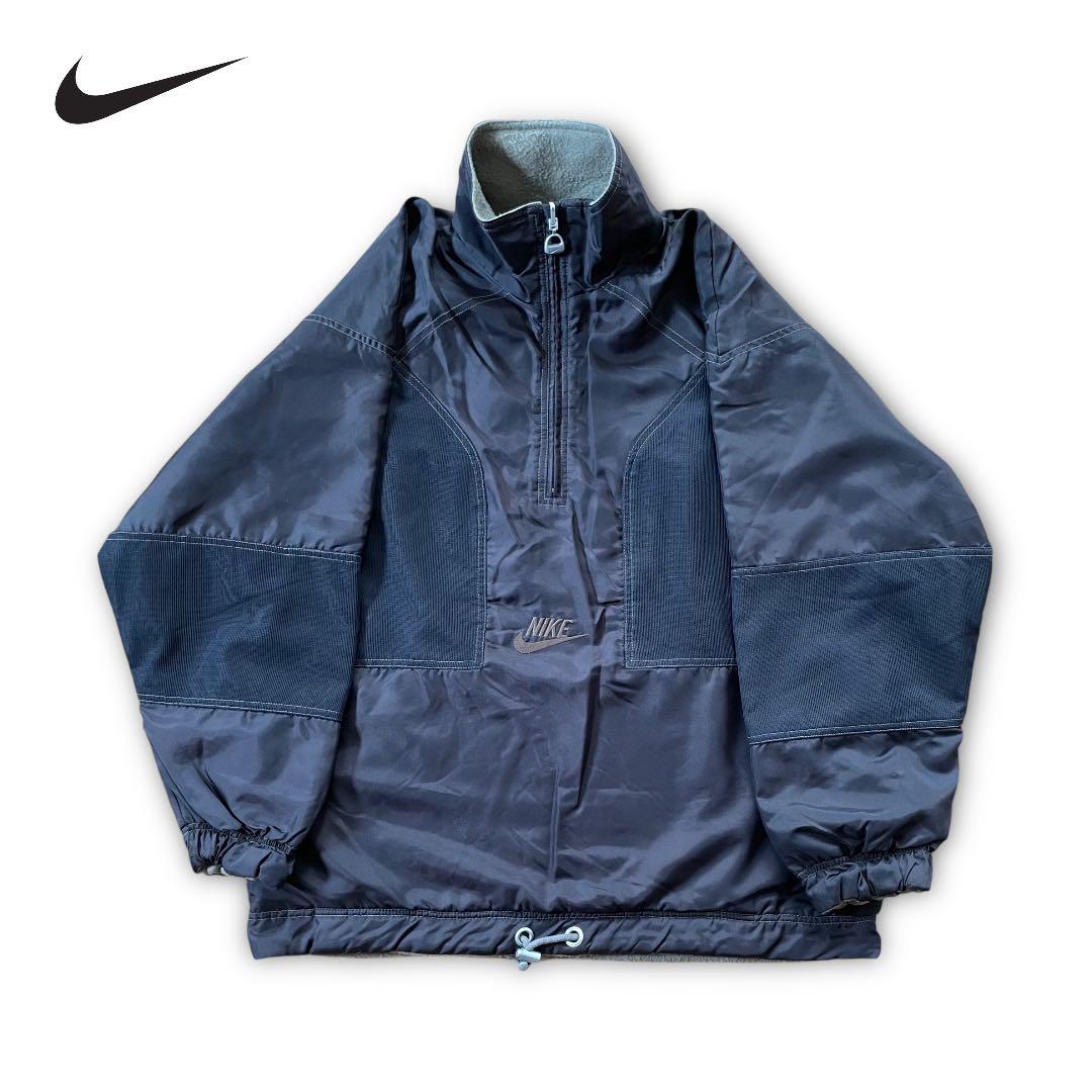 90s 白タグ NIKE ナイキ リバーシブルジャケット  ハーフジップ