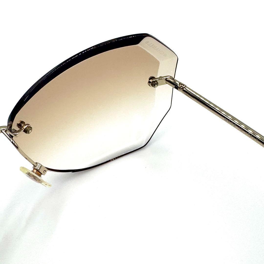 【美品】CHANEL サングラス 4220 ゴールドフレーム×ブラウンレンズ