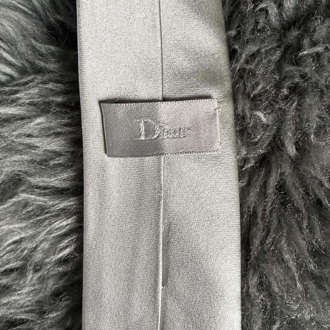 Dior Homme ディオールオム シルク ナロータイ シルバー ネクタイ 非売品カラー 極美品 現行 Dior HOMME ディオールオム