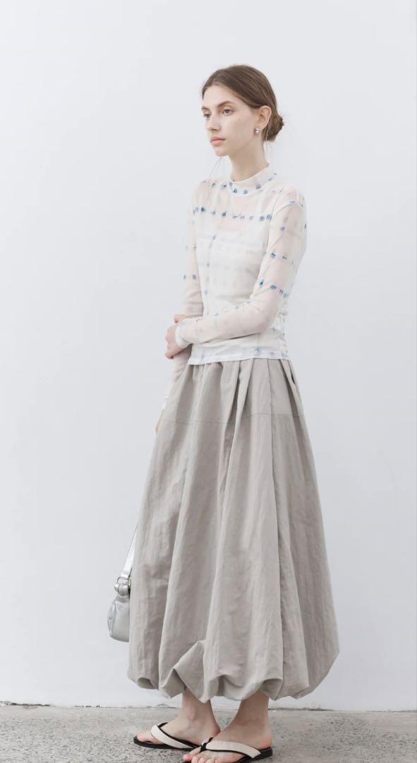 HEM BALLOON WRINKLE SKIRT / ヘムバルーンリンクルスカート