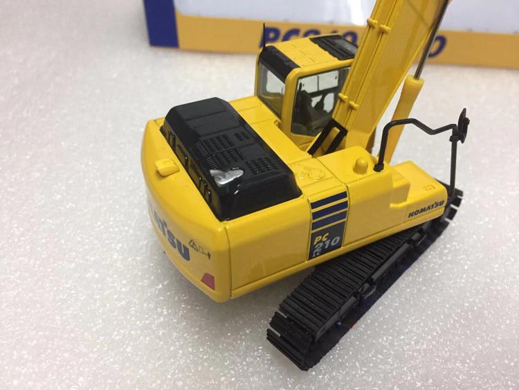 ミニカー 1/50 PC210-10 掘削機 バケット 青いハンマー