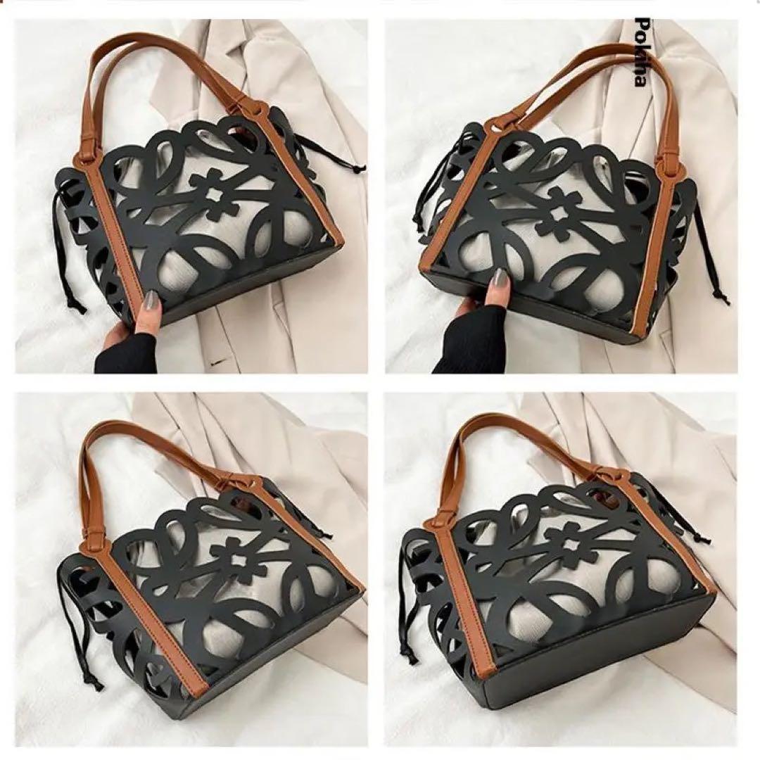 大人気☆ カットワーク アナグラム カットアウト ミニ トートバッグ