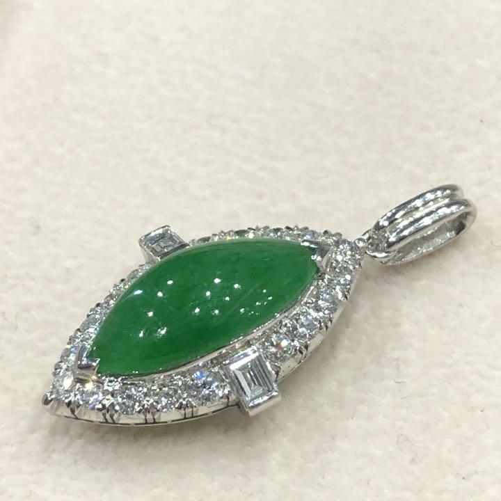 その他 pt900 翡翠 ダイヤモンド トップ