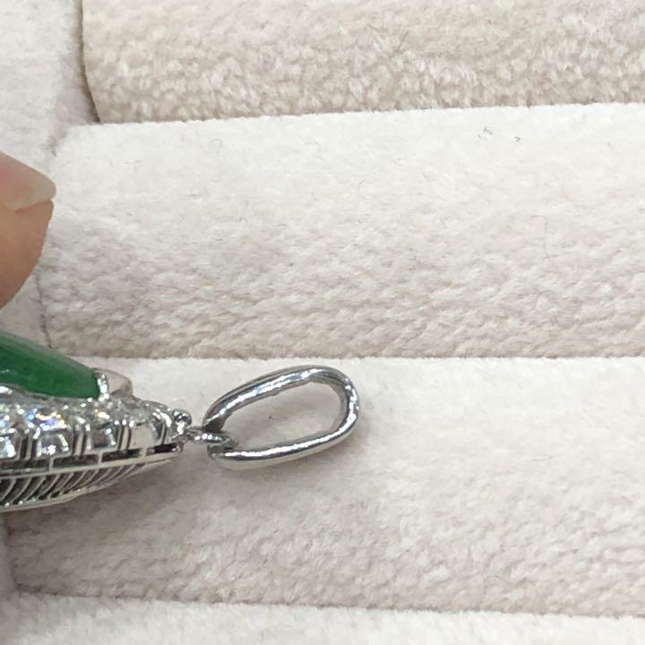 その他 pt900 翡翠 ダイヤモンド トップ
