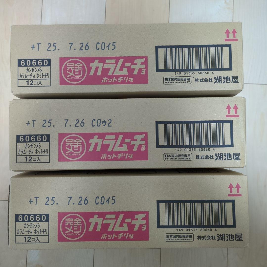湖池屋　完全メシ　カラムーチョ　ホットチリ味　36個　3ケース　3箱　まとめ売り