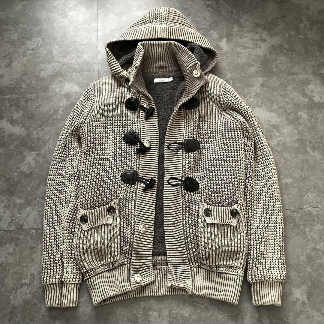 ジャケット・アウター 00s MIDAS archive knit duffel coat Y2K