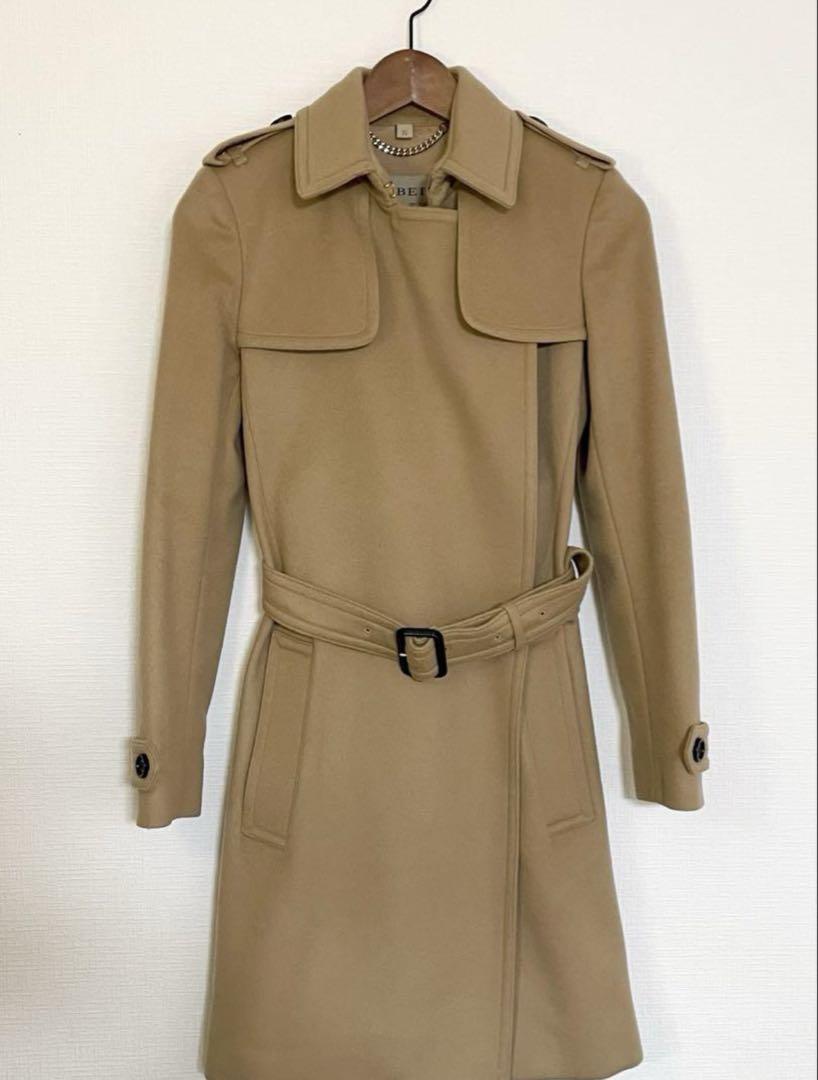 [36] BURBERRY トレンチコート ベージュ ウール100%
