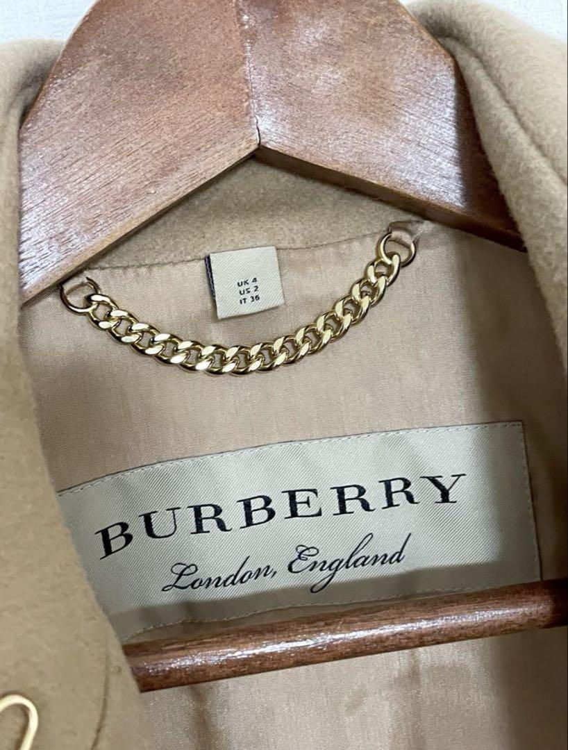 [36] BURBERRY トレンチコート ベージュ ウール100%