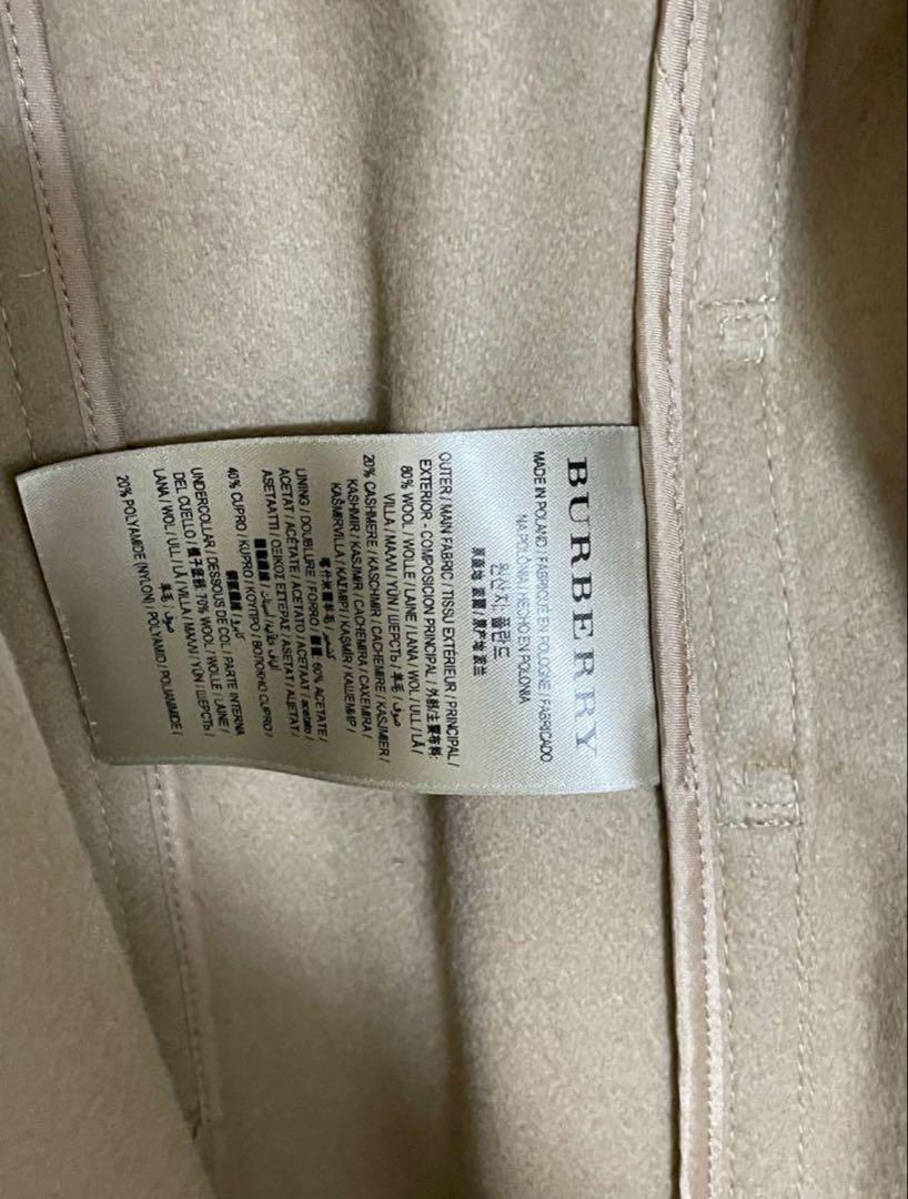 [36] BURBERRY トレンチコート ベージュ ウール100%