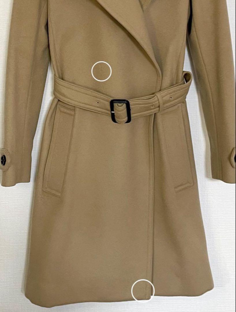 [36] BURBERRY トレンチコート ベージュ ウール100%