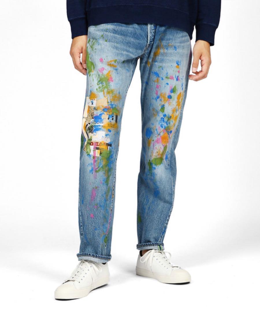 ART PRINT ＆ PAINT JEANS 【RED EAR】