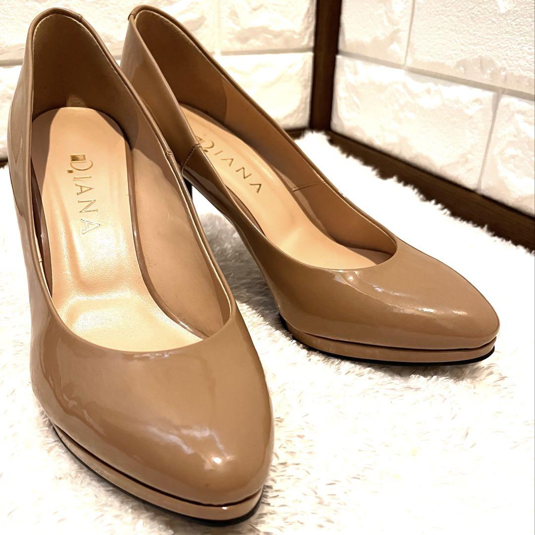 美品】DIANA ダイアナ ベージュ ポインテッドトゥ ハイヒール