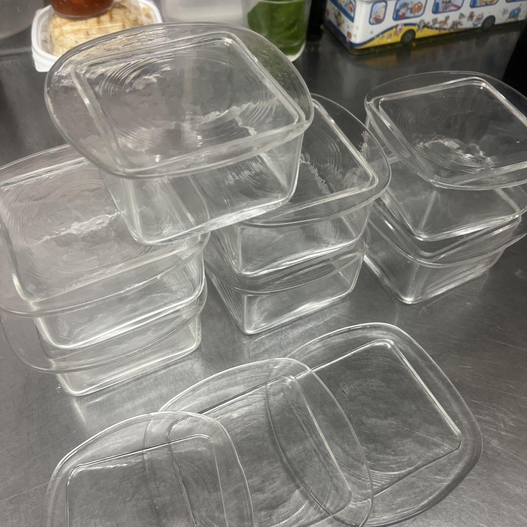 センシティブ：角小物入れ 蓋付き (S) クリアー　7個+蓋3個