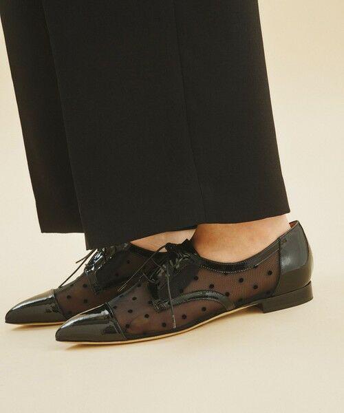 LUCA GROSSI メッシュ ドット レースアップ シューズ シースルー