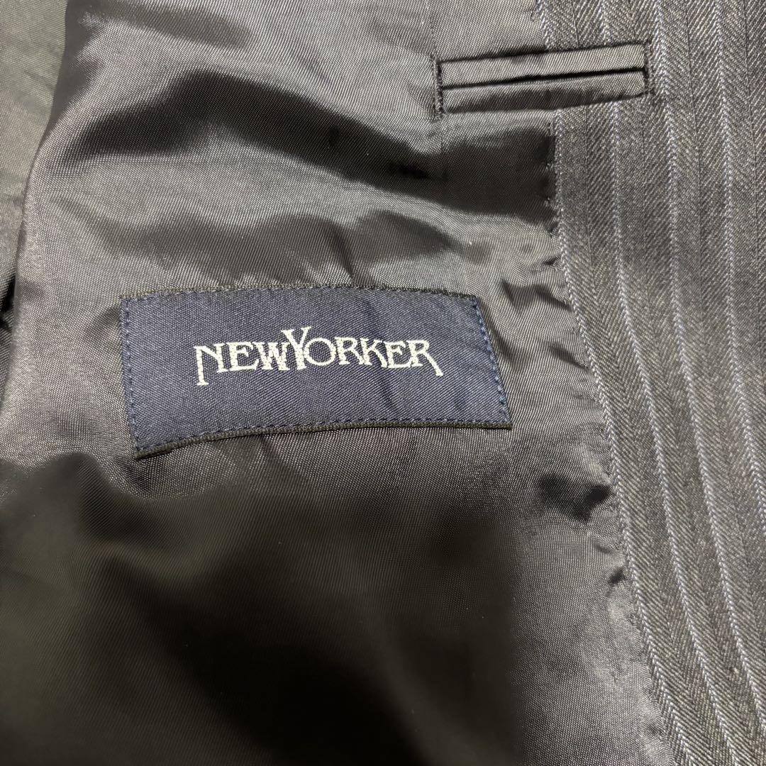 NEW YORKER ストライプ ビジネススーツ シングルブレスト