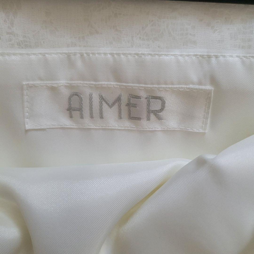 AIMER 】レース袖 リトルウエディングドレス ワンピース 9号