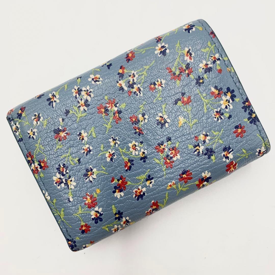 MIUMIU ミュウミュウ レター型 花柄 折り財布 三つ折り ミニ財布 MIUMIU ミュウミュウ レター型 花柄 折り財布 三つ折り ミニ財布