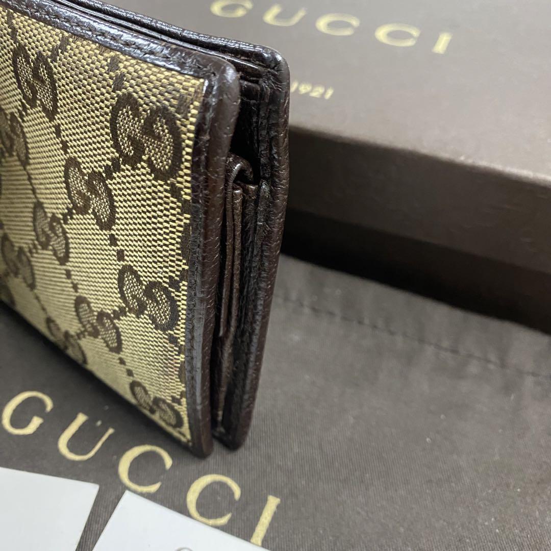 超美品‼️グッチ　GUCCI 財布　二つ折り　折り財布　GGキャンバス