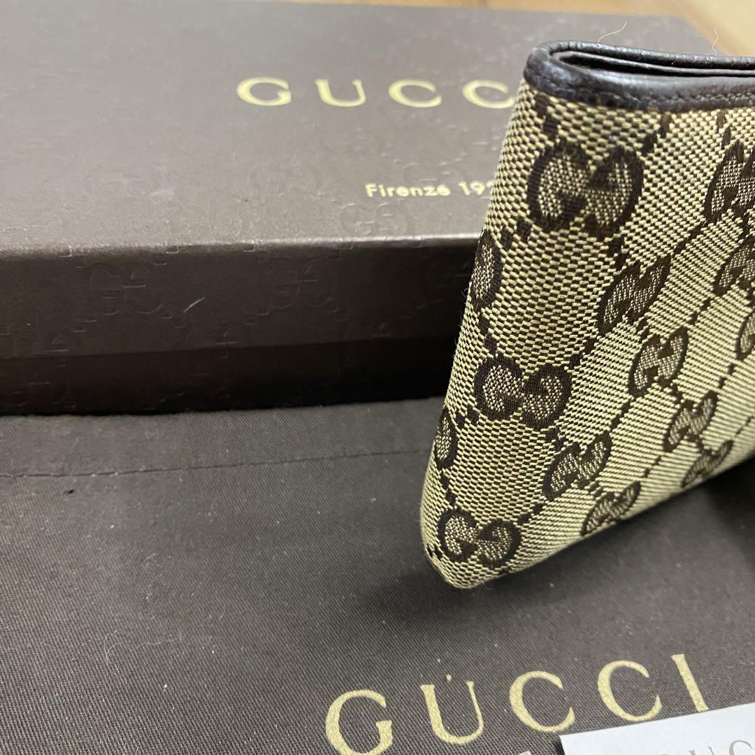 超美品‼️グッチ　GUCCI 財布　二つ折り　折り財布　GGキャンバス