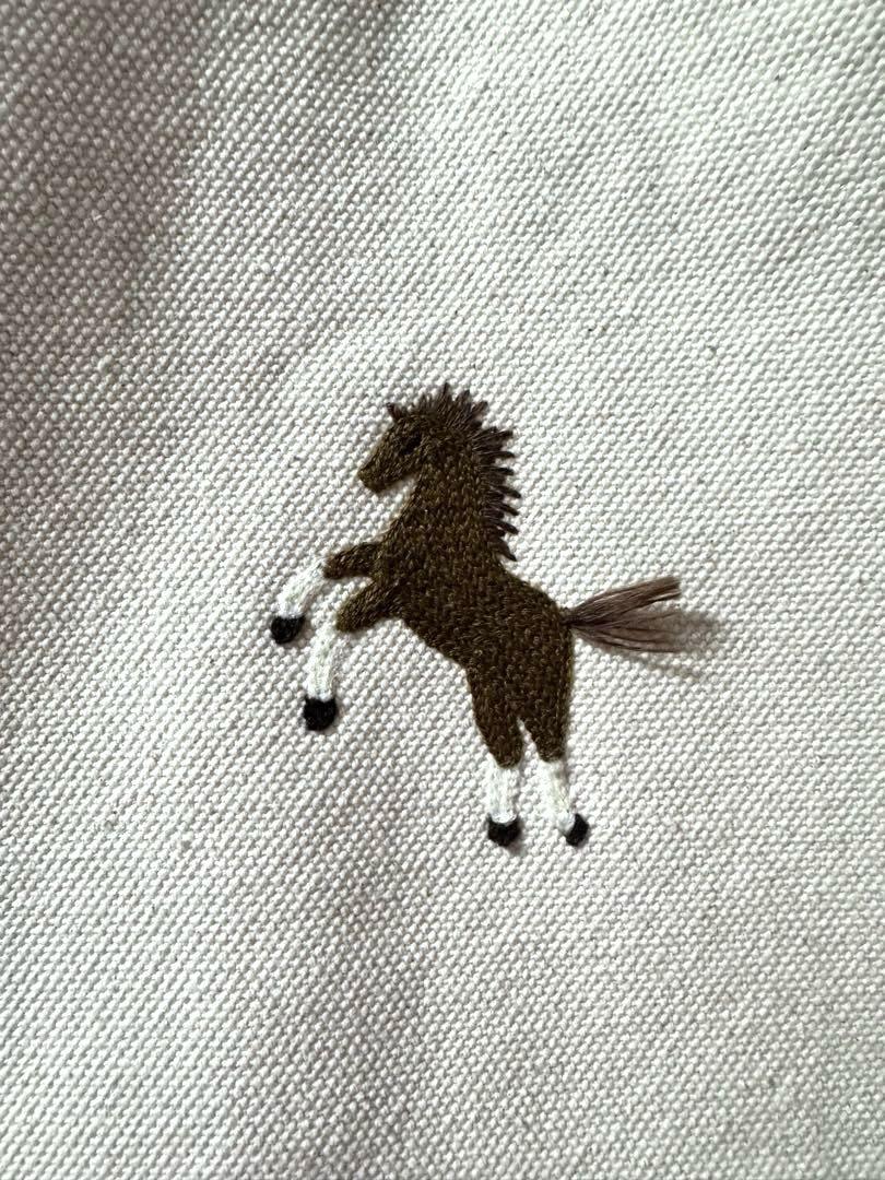 ぴなあぴ【小さな傷汚れあり】SEVENTEN 刺繍ワンポイントトートバッグ