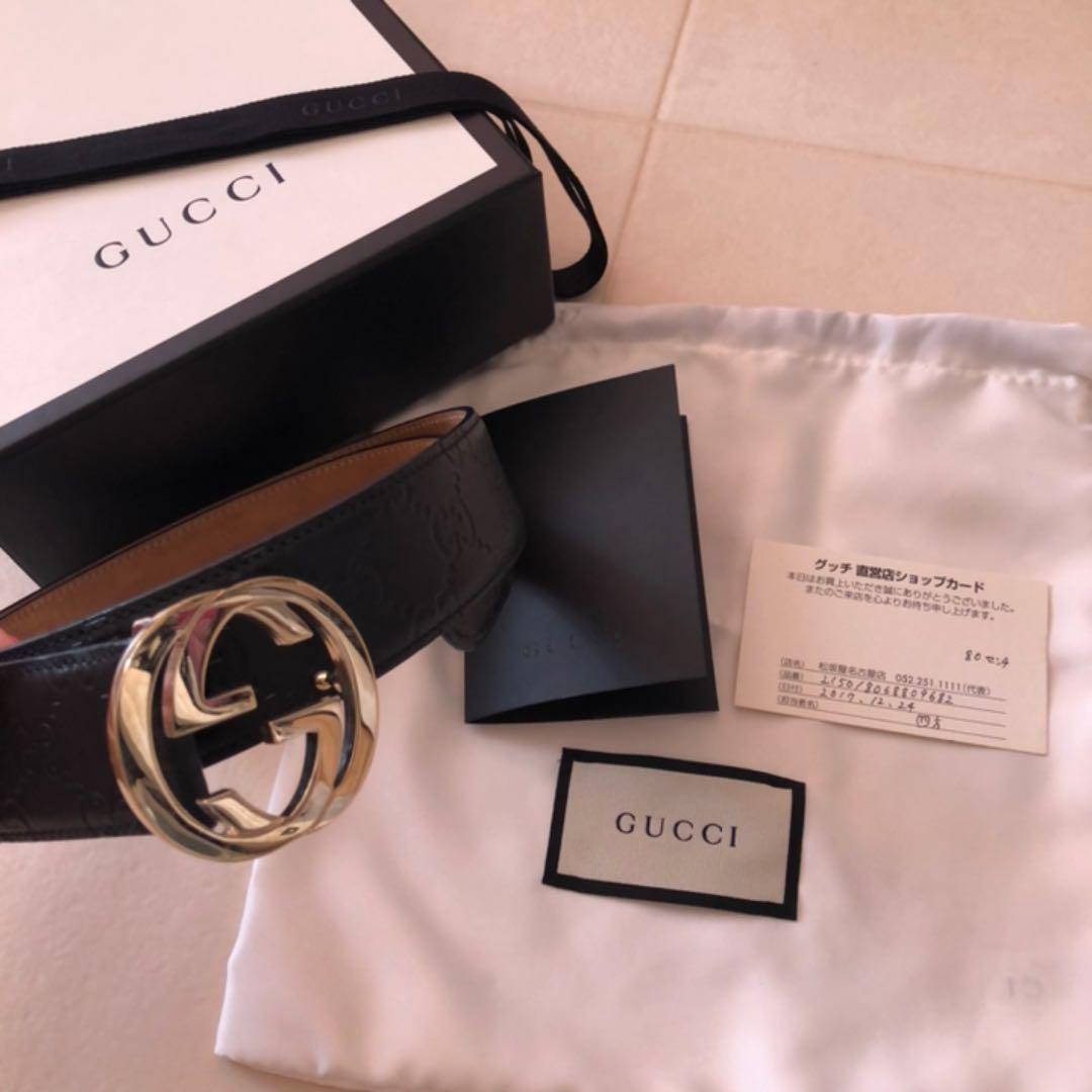 在庫あり/即出荷可】 ベルト-GUCCI GGロゴ 型押しベルト - www.sante