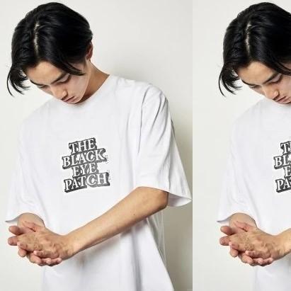 XL 舐達麻 バダサイ着用 ブラックアイパッチ ラベルTシャツ 白 - メルカリ