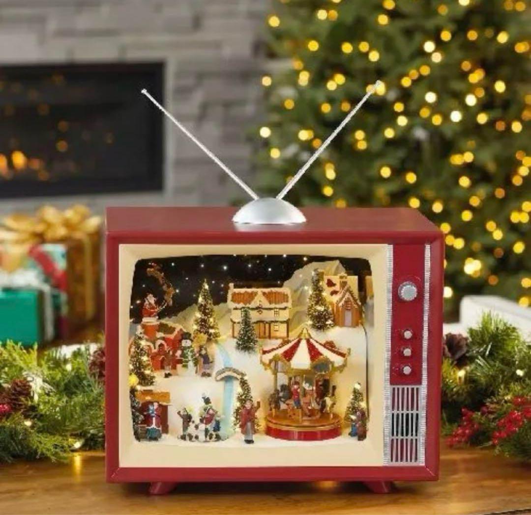 コストコ クリスマス レトロ TV ライト & ミュージック付
