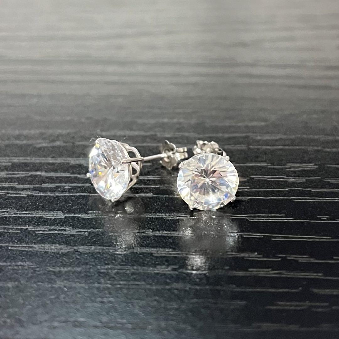 人気 アバランチ AVALANCHE 14Kホワイトゴールド 8mm ピアス スタッズ アクセサリー