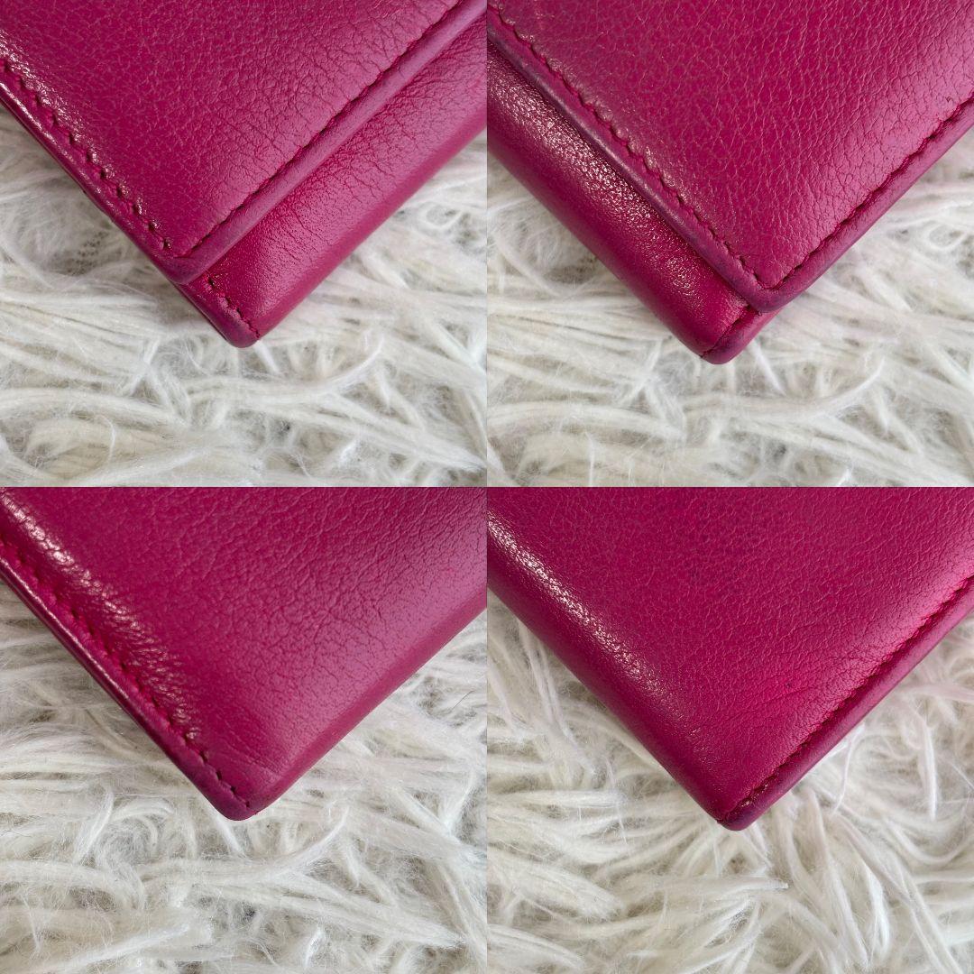 【激レア 美品】イヴサンローラン　長財布　カサンドラ　YSL　エンボス　フラップ