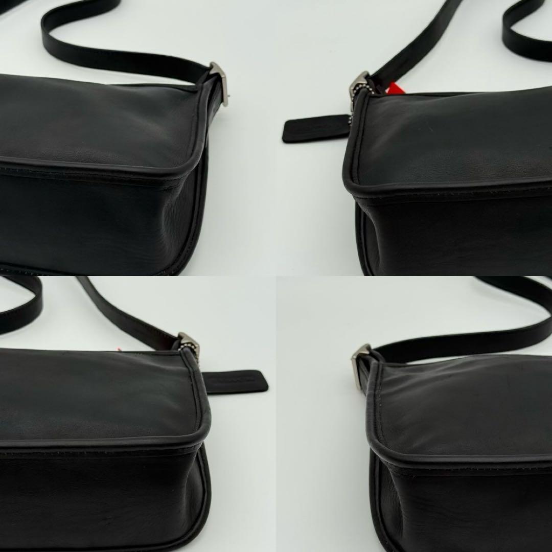 【美品】OLDCOACH ハンドバッグ セミショルダーバッグ レザー ブラック