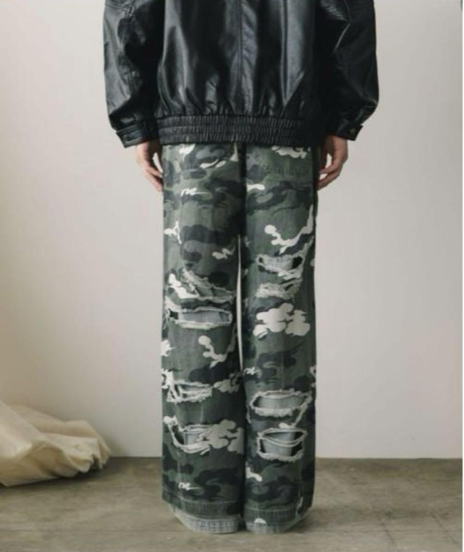 パンツ SUPPLIER Distressed Double Layer Kemuri